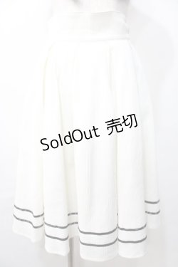 画像1: Innocent World / 裾ラインタックフレアースカート M 白 Y-25-09-11-086-IW-SK-SZ-ZY