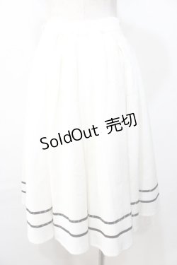 画像2: Innocent World / 裾ラインタックフレアースカート M 白 Y-25-09-11-086-IW-SK-SZ-ZY