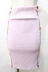 Swankiss / レース×リボンタイトスカート F ラベンダー Y-25-09-11-095-CA-SK-SZ-ZT384