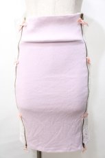 画像1: 【SALE】Swankiss / レース×リボンタイトスカート F ラベンダー Y-25-09-11-095-CA-SK-SZ-ZT384 (1)
