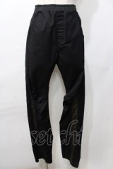 Qutie Frash / ラインパンツ M 黒 Y-25-09-11-101-QU-PA-SZ-ZY