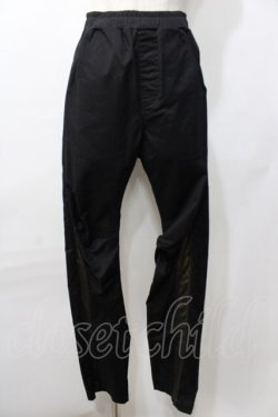 画像1: Qutie Frash / ラインパンツ M 黒 Y-25-09-11-101-QU-PA-SZ-ZY