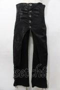 Sixh / ジャガードオーバースカート付編上げパンツ  黒 Y-25-09-11-106-HN-PA-SZ-ZY