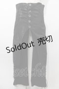 Sixh / ジャガードオーバースカート付編上げパンツ  黒 Y-25-09-11-106-HN-PA-SZ-ZY