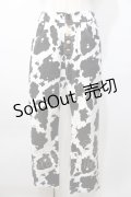 WC / 牛柄デザインパンツ F 白×黒 Y-25-09-11-109-PU-PA-SZ-ZY