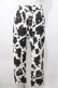 画像1: WC / 牛柄デザインパンツ F 白×黒 Y-25-09-11-109-PU-PA-SZ-ZY (1)