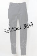 Ozz Croce / 編み上げストレッチパンツ  紺 Y-25-09-11-113-OO-PA-SZ-ZY