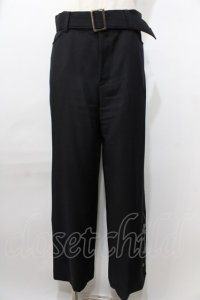 Moi-meme-Moitie / パイピングワイドパンツ 9号 ブラック Y-25-09-11-114-MO-PA-SZ-ZY