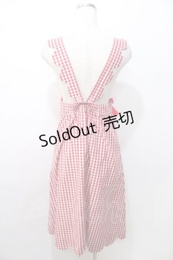 画像2: Nile Perch / ギンガム吊りジャンパースカート  赤 Y-25-09-11-017-LO-SK-SZ-ZT107