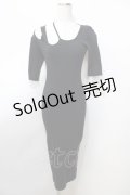 Melt the lady / オープンネックドレス F ブラック Y-25-09-11-021-PU-OP-SZ-ZY