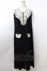 SERAPHIM / モチーフレースのジャンパースカート  黒 Y-25-09-11-022-LO-OP-SZ-ZY