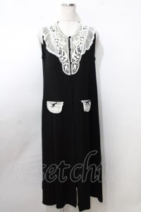 SERAPHIM / モチーフレースのジャンパースカート  黒 Y-25-09-11-022-LO-OP-SZ-ZY