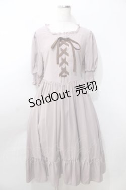 画像1: m petit by misako / AMレースアップワンピース L 中桃 Y-25-09-11-025-LO-OP-SZ-ZT105