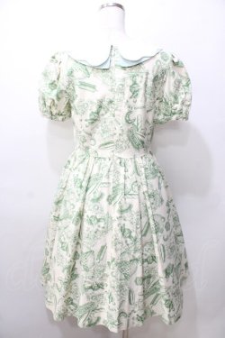 画像2: Q-pot. / パティスリーパフスリーブワンピース  グリーン Y-25-09-11-029-QP-OP-SZ-ZY