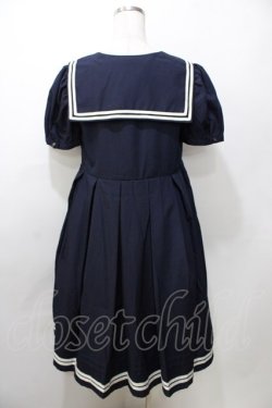 画像2: LIEF / Aラインセーラーワンピース  紺 Y-25-09-11-032-LO-OP-SZ-ZT016