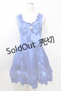 Nuan Nuan Star / リボン付きフリルドレス  青 Y-25-09-11-035-LO-OP-SZ-ZY