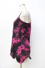 画像2: 【SALE】GLAD NEWS / ムラ染めイレギュラータンクトップ F ピンク×黒 Y-25-09-13-030-GL-TO-SZ-ZT204 (2)