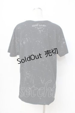 画像2: 【SALE】SEX POT ReVeNGe / 飛沫ptスリムカットソー  黒 Y-25-09-13-031-SP-TO-SZ-ZT081