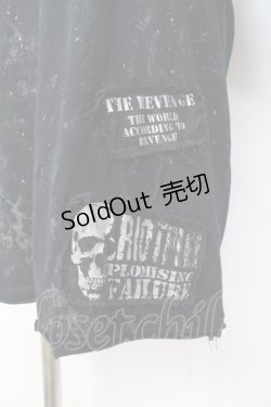 画像3: 【SALE】SEX POT ReVeNGe / 飛沫ptスリムカットソー  黒 Y-25-09-13-031-SP-TO-SZ-ZT081