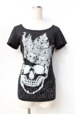 画像1: 【SALE】GLAD NEWS / スカルpt Tシャツ R 黒 Y-25-09-13-032-GL-TO-SZ-ZT081 (1)