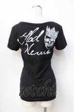画像2: 【SALE】GLAD NEWS / スカルpt Tシャツ R 黒 Y-25-09-13-032-GL-TO-SZ-ZT081 (2)