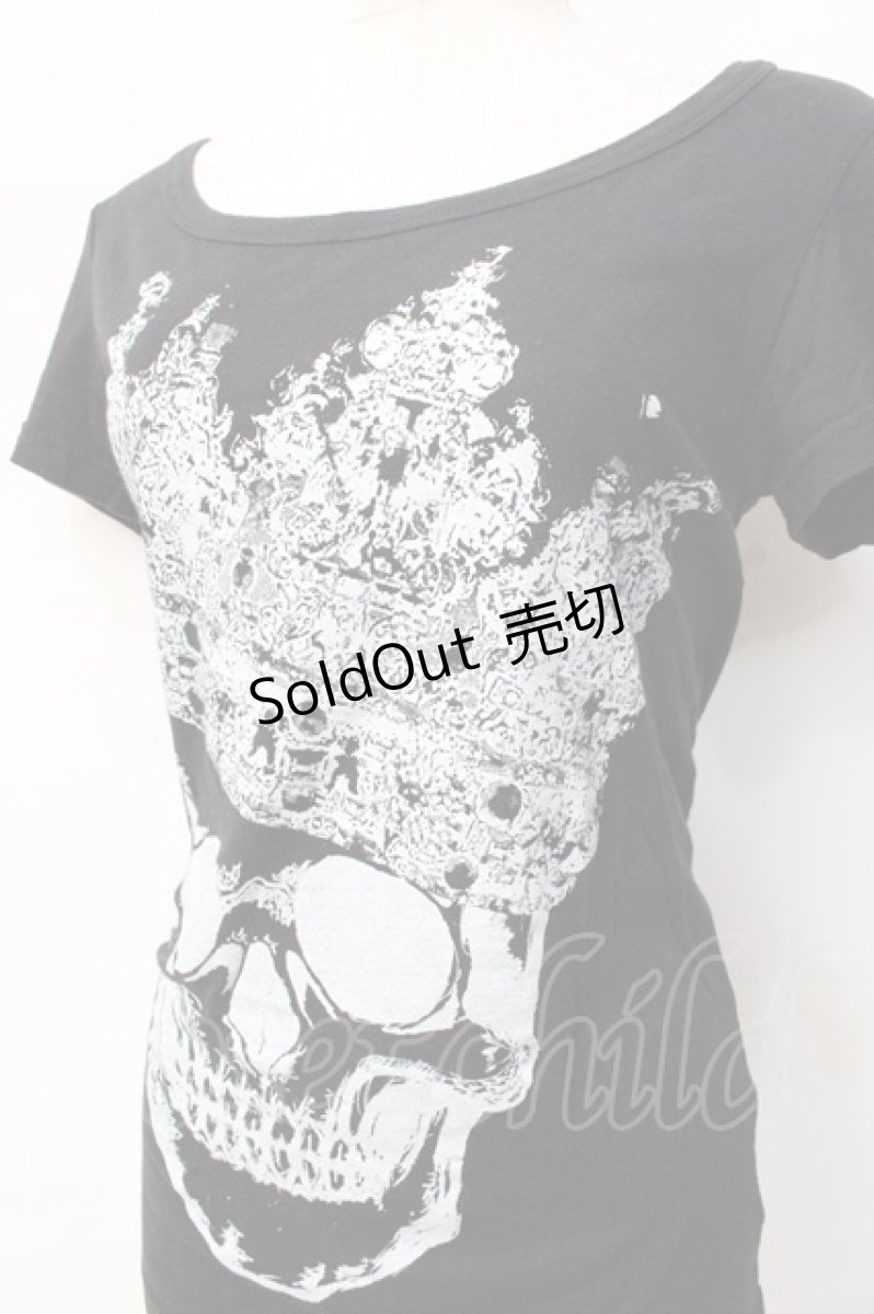 画像3: 【SALE】GLAD NEWS / スカルpt Tシャツ R 黒 Y-25-09-13-032-GL-TO-SZ-ZT081 (3)