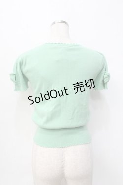 画像3: Emily Temple cute / リボン付半袖ニットカーディガン M ミント Y-25-09-13-034-ET-TO-SZ-ZT510