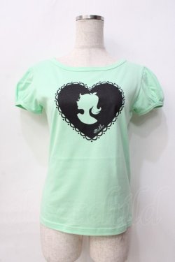 画像1: MILK / シルエットパフトップス  メロン×ブラックプリント Y-25-09-13-035-ML-TO-SZ-ZY