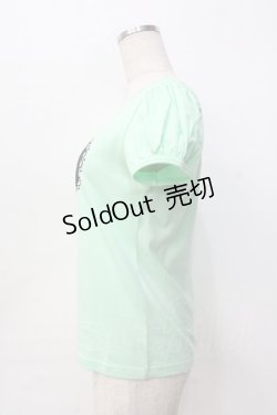 画像2: MILK / シルエットパフトップス  メロン×ブラックプリント Y-25-09-13-035-ML-TO-SZ-ZY