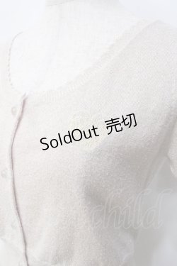 画像4: Emily Temple cute / ハートロゴ刺繍 ラメニットパフカーディガン  ベージュ Y-25-09-13-039-ET-TO-SZ-ZT512