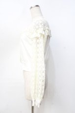 画像2: 【SALE】Shirley Temple / ビスチェ切替レースカーディガン 150-160 アイボリー Y-25-09-13-041-ET-TO-SZ-ZT389 (2)