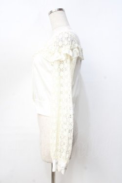 画像2: Shirley Temple / ビスチェ切替レースカーディガン 150-160 アイボリー Y-25-09-13-041-ET-TO-SZ-ZT389