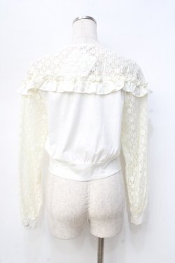 画像3: Shirley Temple / ビスチェ切替レースカーディガン 150-160 アイボリー Y-25-09-13-041-ET-TO-SZ-ZT389