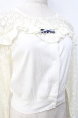 画像4: 【SALE】Shirley Temple / ビスチェ切替レースカーディガン 150-160 アイボリー Y-25-09-13-041-ET-TO-SZ-ZT389 (4)