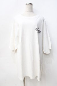 RNA / ロゴメガBIGTシャツ  白 Y-25-09-13-042-PU-TO-SZ-ZT356