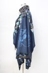 画像2: Qutie Frash / 和柄ポンチョ  ブルー Y-25-09-13-045-QU-JA-SZ-ZY (2)