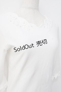 画像4: LODISPOTTO / スカラップビジューリブトップス M 白 Y-25-09-13-052-LO-TO-SZ-ZY