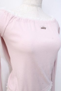 画像5: lilLilly / オフショルレースフーディトップス F ピンク Y-25-09-13-054-LO-TO-SZ-ZY