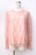 evelyn / 総レーストップス M ピンク Y-25-09-13-055-LO-SK-SZ-ZY