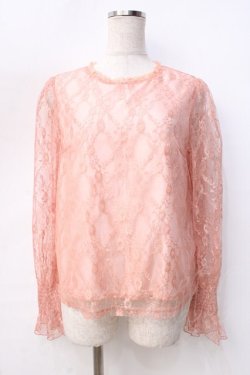 画像1: evelyn / 総レーストップス M ピンク Y-25-09-13-055-LO-SK-SZ-ZT510