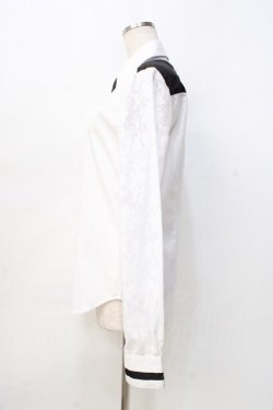 画像2: Sixh / オパール加工切替ロングブラウス  白 Y-25-09-13-006-HN-BL-SZ-ZY