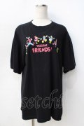 merry jenny / MICKEY MOUSE & FRIENDS T F ブラック Y-25-09-13-057-LO-TS-SZ-ZY