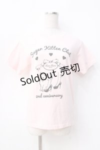 Rose Marie seoir / Sugar Kitten ClubTシャツ 160 ピンク Y-25-09-13-058-EL-TO-SZ-ZT512