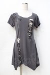 画像1: 【SALE】GHOST of HARLEM / ダメージロングカットソー F グレー Y-25-09-13-007-GL-TO-SZ-ZT233 (1)