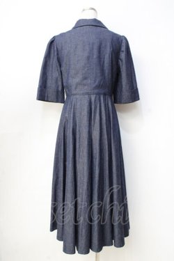 画像3: Perla nell' ostrica / ショールカラージャケットワンピース M インデイゴ Y-25-09-13-064-EL-OP-SZ-ZT016