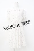 【SALE】Ank Rouge / VintageRoseプリーツシフォンワンピース M アイボリー Y-25-09-13-066-CA-OP-SZ-ZT377