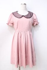 Ank Rouge / ファーブローチワンピース M ピンク Y-25-09-13-067-CA-OP-SZ-ZT377