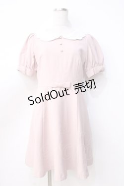画像1: Ank Rouge / スカラップ衿ドーリーワンピース M ピンク Y-25-09-13-068-CA-OP-SZ-ZT257