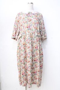 Jane Marple Dans Le Salon / Heirloom Flower embroideryカラードレス M アイボリー Y-25-09-13-075-JM-OP-SZ-ZT312