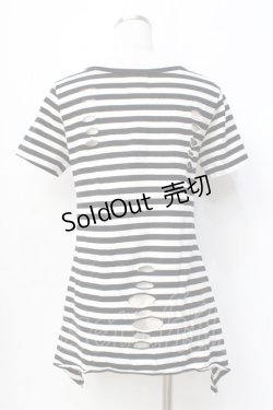 画像3: 【SALE】GLAD NEWS / 安ピン付きダメージカットソー  白黒 Y-25-09-13-008-GL-TO-SZ-ZT083